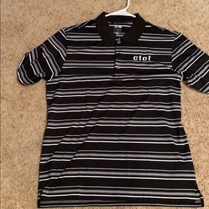 Black adidas golf shirt